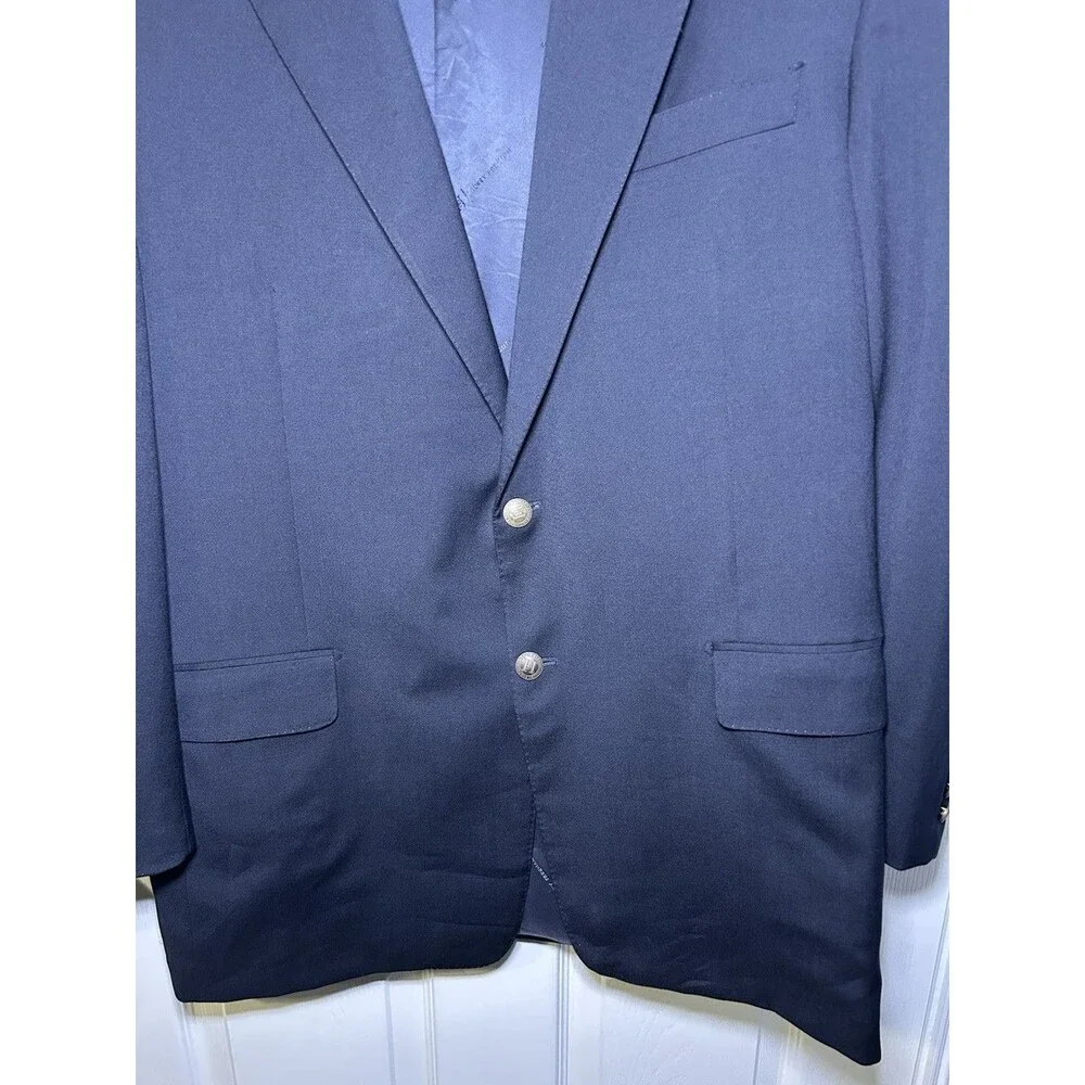 Hickey Freeman Men’s Madison Wool/Cashmere Sports Coat Blazer (BLACK) Size 44R
